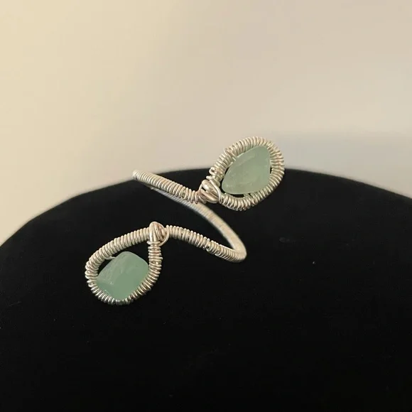 2/27/23 - 3 for $15 Adjustable green aventurine ring - Picture 2 of 2